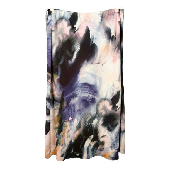 NWOT City Chic Abstract Dazed Satin Midi Skirt - Size 20 - Picture 3 of 11